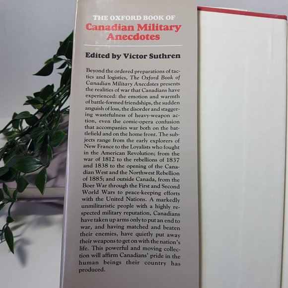 Book The Oxford Book of Canadian Military Anecdotes by Victor Suthren Canada War - Picture 4 of 10
